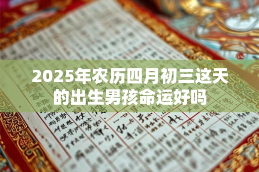 2025年农历四月初三这天的出生男孩命运好吗 2025年农历四月初三这天的出生男孩命运好吗