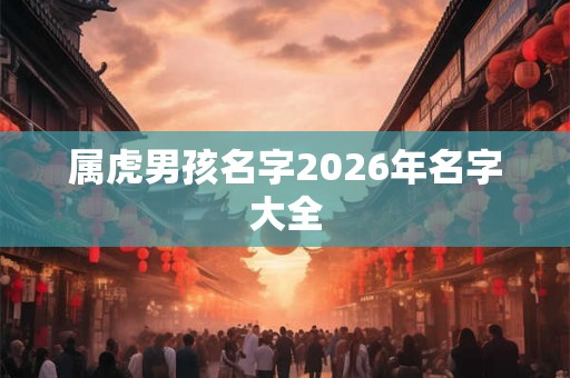 属虎男孩名字2026年名字大全 属虎男孩名字2026年名字大全