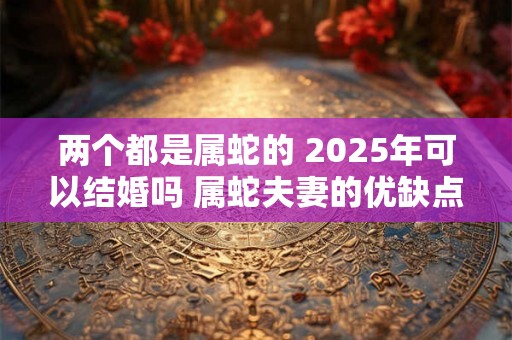 两个都是属蛇的 2025年可以结婚吗 属蛇夫妻的优缺点
