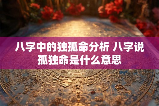 八字中的独孤命分析 八字说孤独命是什么意思 八字中的独孤命分析 八字说孤独命是什么意思
