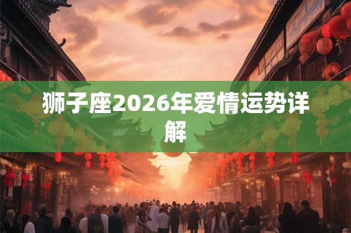 狮子座2026年爱情运势详解 狮子座2026年爱情运势详解