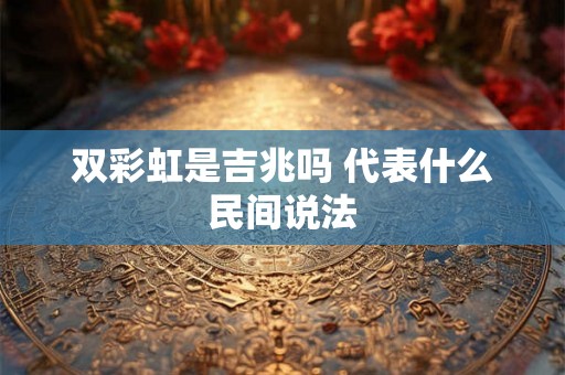 双彩虹是吉兆吗 代表什么民间说法 双彩虹是吉兆吗 代表什么民间说法