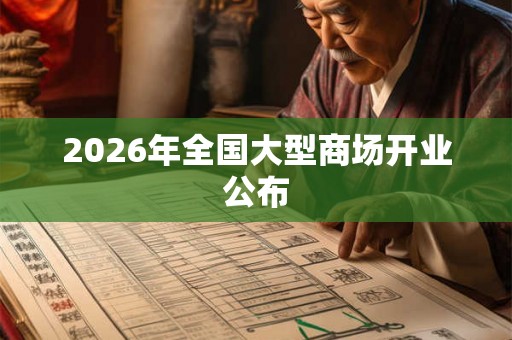 2026年全国大型商场开业公布