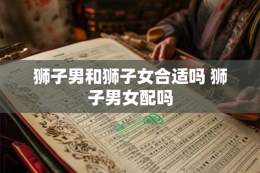 狮子男和狮子女合适吗 狮子男女配吗 狮子男和狮子女合适吗 狮子男女配吗
