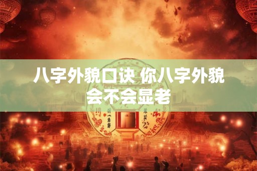 八字外貌口诀 你八字外貌会不会显老 八字外貌口诀 你八字外貌会不会显老