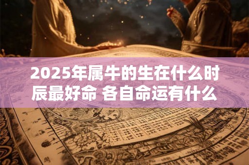 2025年属牛的生在什么时辰最好命 各自命运有什么不同 2025年属牛的生在什么时辰最好命 各自命运有什么不同