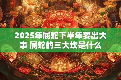 2025年属蛇下半年要出大事 属蛇的三大坎是什么 2025年属蛇下半年要出大事 属蛇的三大坎是什么
