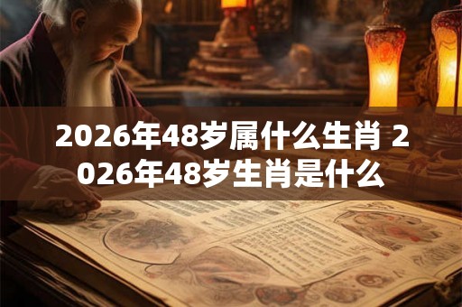 2026年48岁属什么生肖 2026年48岁生肖是什么 2026年48岁属什么生肖 2026年48岁生肖是什么