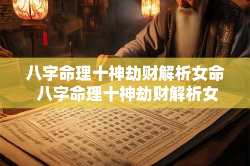 八字命理十神劫财解析女命 八字命理十神劫财解析女命格局 八字命理十神劫财解析女命 八字命理十神劫财解析女命格局