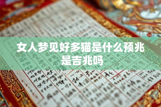 女人梦见好多猫是什么预兆 是吉兆吗