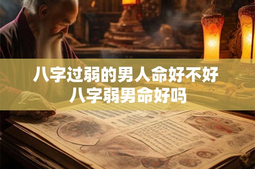 八字过弱的男人命好不好 八字弱男命好吗 八字过弱的男人命好不好 八字弱男命好吗