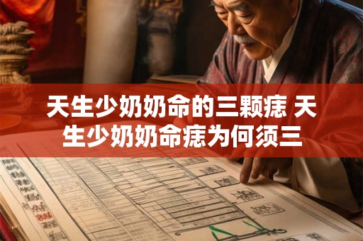 天生少奶奶命的三颗痣 天生少奶奶命痣为何须三 天生少奶奶命的三颗痣 天生少奶奶命痣为何须三