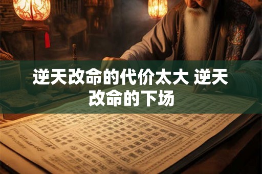 逆天改命的代价太大 逆天改命的下场