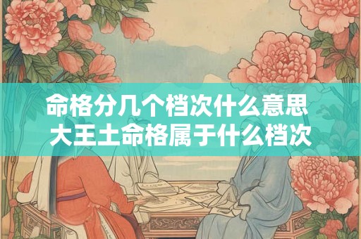 命格分几个档次什么意思 大王土命格属于什么档次 命格分几个档次什么意思 大王土命格属于什么档次