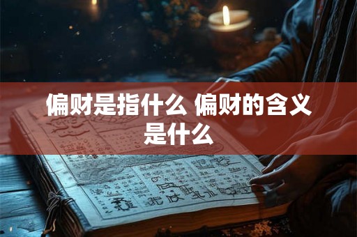 偏财是指什么 偏财的含义是什么 偏财是指什么 偏财的含义是什么