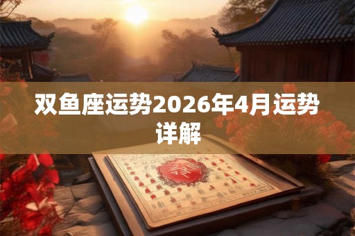 双鱼座运势2026年4月运势详解 双鱼座运势2026年4月运势详解