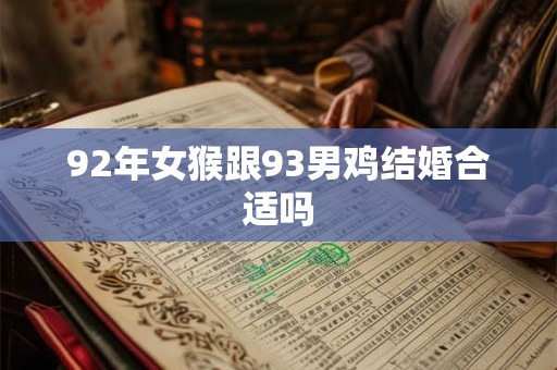 92年女猴跟93男鸡结婚合适吗 92年女猴跟93男鸡结婚合适吗