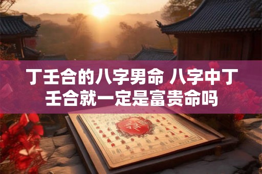 丁壬合的八字男命 八字中丁壬合就一定是富贵命吗 丁壬合的八字男命 八字中丁壬合就一定是富贵命吗