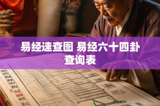 易经速查图 易经六十四卦查询表 易经速查图 易经六十四卦查询表
