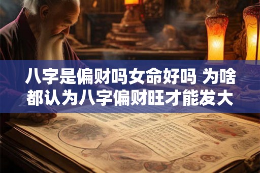 八字是偏财吗女命好吗 为啥都认为八字偏财旺才能发大财 八字是偏财吗女命好吗 为啥都认为八字偏财旺才能发大财