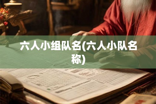 六人小组队名(六人小队名称)