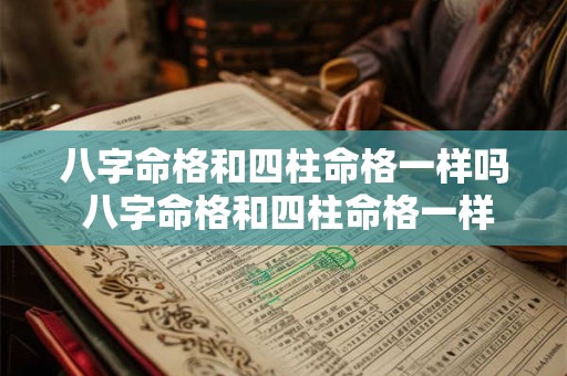 八字命格和四柱命格一样吗 八字命格和四柱命格一样吗女 八字命格和四柱命格一样吗 八字命格和四柱命格一样吗女