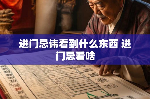 进门忌讳看到什么东西 进门忌看啥