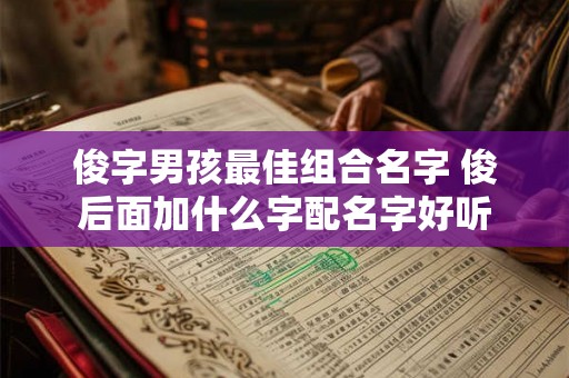 俊字男孩最佳组合名字 俊后面加什么字配名字好听 俊字男孩最佳组合名字 俊后面加什么字配名字好听