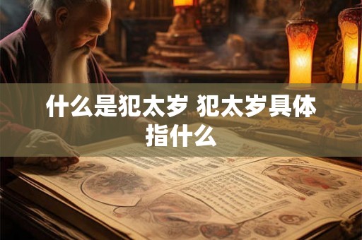 什么是犯太岁 犯太岁具体指什么