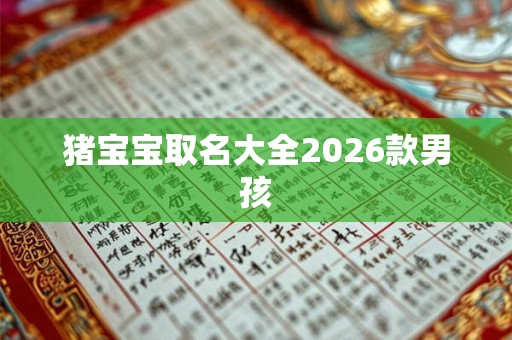 猪宝宝取名大全2026款男孩 猪宝宝取名大全2026款男孩