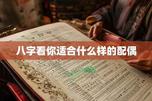 八字看你适合什么样的配偶