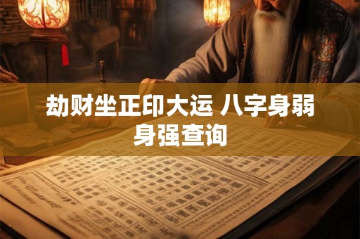 劫财坐正印大运 八字身弱身强查询