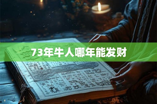73年牛人哪年能发财