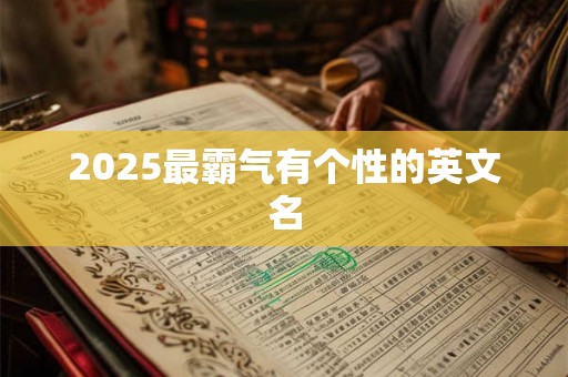 2025最霸气有个性的英文名