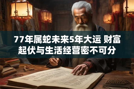 77年属蛇未来5年大运 财富起伏与生活经营密不可分 77年属蛇未来5年大运 财富起伏与生活经营密不可分