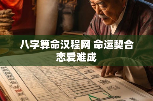 八字算命汉程网 命运契合恋爱难成