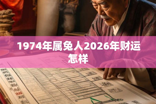 1974年属兔人2026年财运怎样