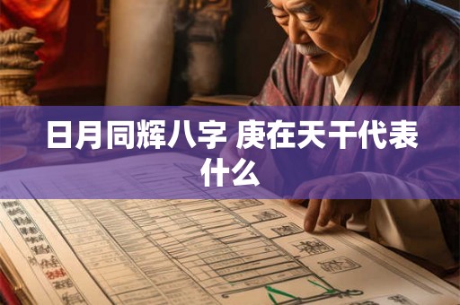 日月同辉八字 庚在天干代表什么 日月同辉八字 庚在天干代表什么