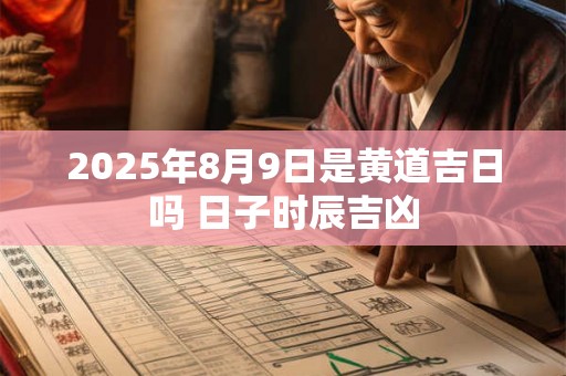 2025年8月9日是黄道吉日吗 日子时辰吉凶