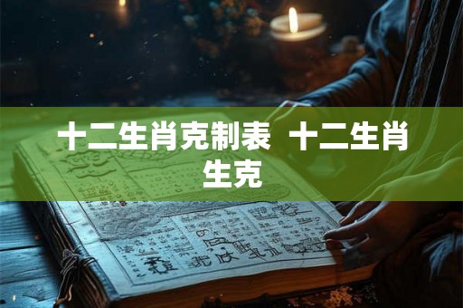 十二生肖克制表 十二生肖生克 十二生肖克制表 十二生肖生克