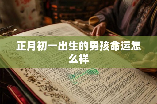 正月初一出生的男孩命运怎么样 正月初一出生的男孩命运怎么样