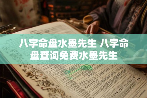 八字命盘水墨先生 八字命盘查询免费水墨先生