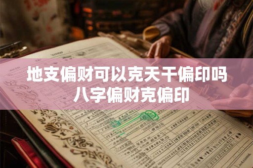 地支偏财可以克天干偏印吗 八字偏财克偏印 地支偏财可以克天干偏印吗 八字偏财克偏印