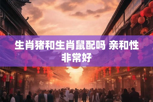 生肖猪和生肖鼠配吗 亲和性非常好