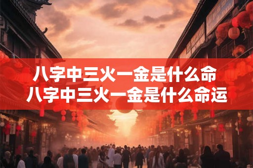 八字中三火一金是什么命 八字中三火一金是什么命运 八字中三火一金是什么命 八字中三火一金是什么命运