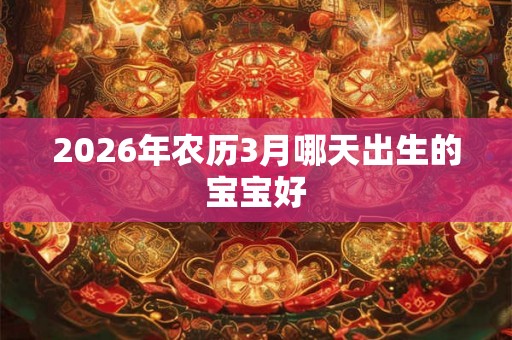 2026年农历3月哪天出生的宝宝好 2026年农历3月哪天出生的宝宝好