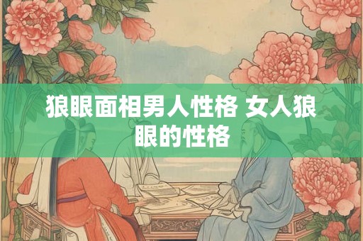 狼眼面相男人性格 女人狼眼的性格 狼眼面相男人性格 女人狼眼的性格