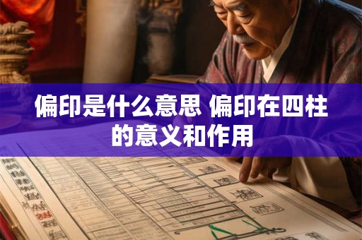 偏印是什么意思 偏印在四柱的意义和作用 偏印是什么意思 偏印在四柱的意义和作用
