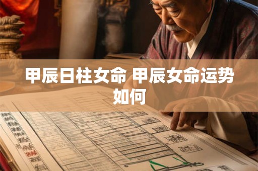 甲辰日柱女命 甲辰女命运势如何 甲辰日柱女命 甲辰女命运势如何