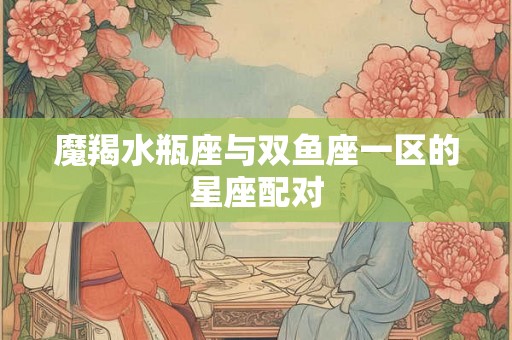魔羯水瓶座与双鱼座一区的星座配对 魔羯水瓶座与双鱼座一区的星座配对